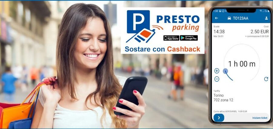 Torino: da oggi la sosta si paga con Presto-Parking