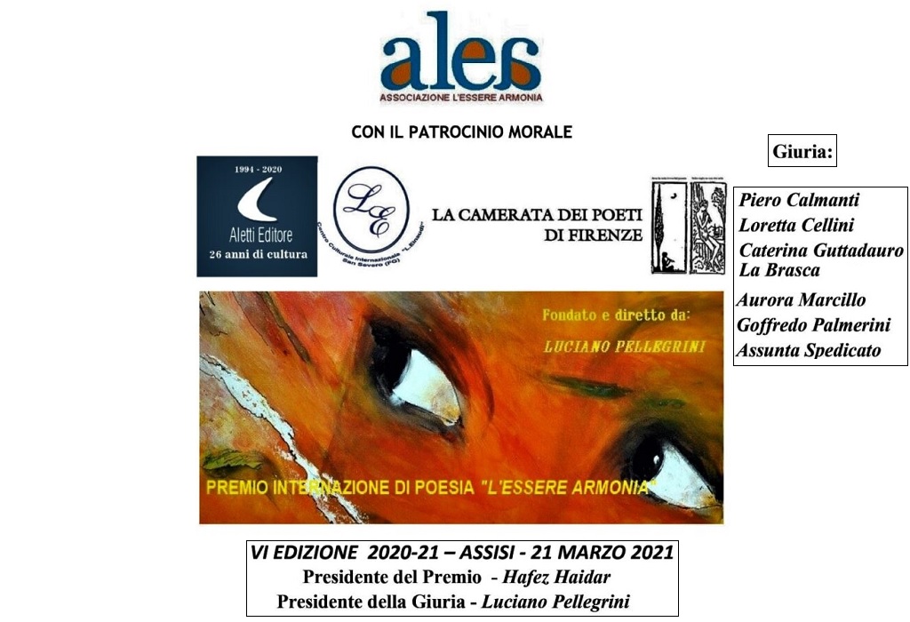 Premio Internazionale di Poesia “L’Essere Armonia”, Assisi 2020-2021